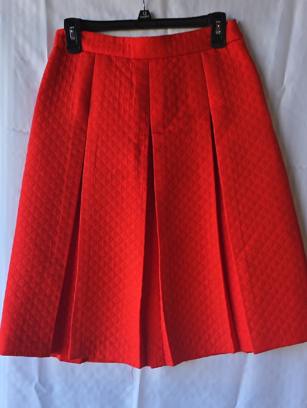 Mario Serrani Red Textured A-Line Skirt